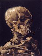 Vincent Van Gogh Skull of a Skeleton with Burning Cigarette USA oil painting artist